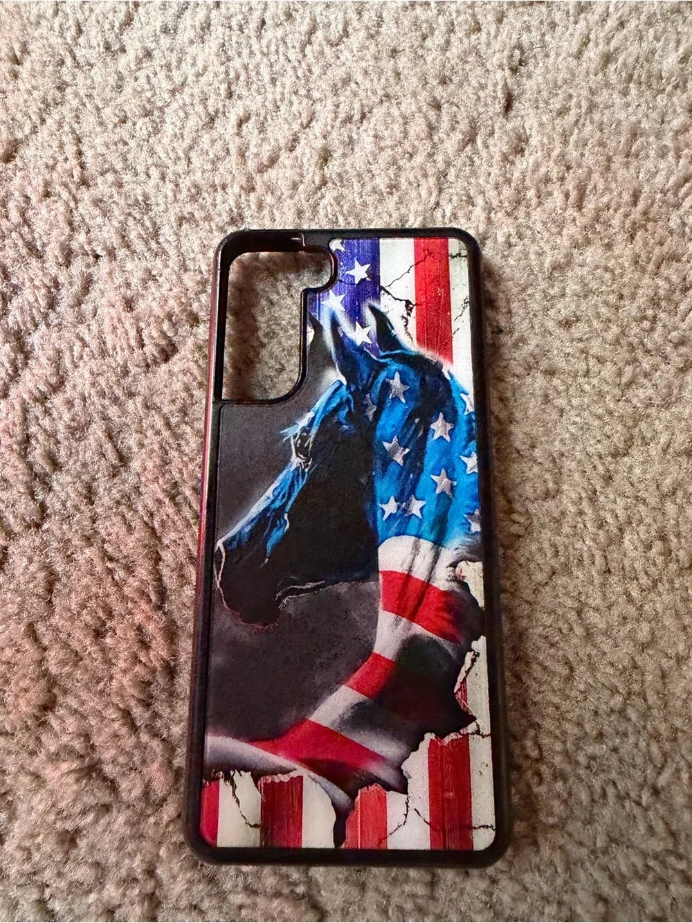 Patriotic Horse Design Phone Case - Blue & Red for Samsung Galaxy S21